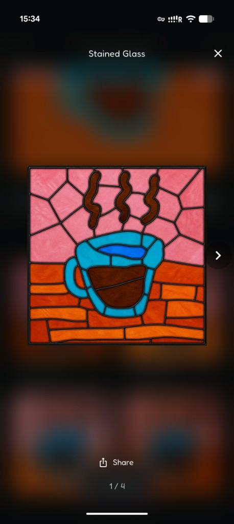 Previewing a Stained Glass style render